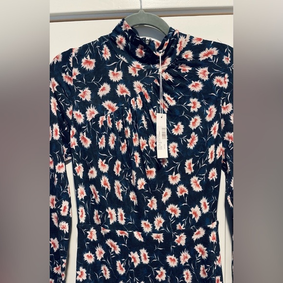 NWT! Designer! Rebecca Taylor Women's Long Sleeve Fleur Turtleneck Dress, Size M - Picture 6 of 12